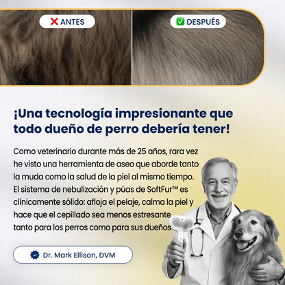 SoftFur™ Cepillo Spa Premium [Menos Pelo en Casa]