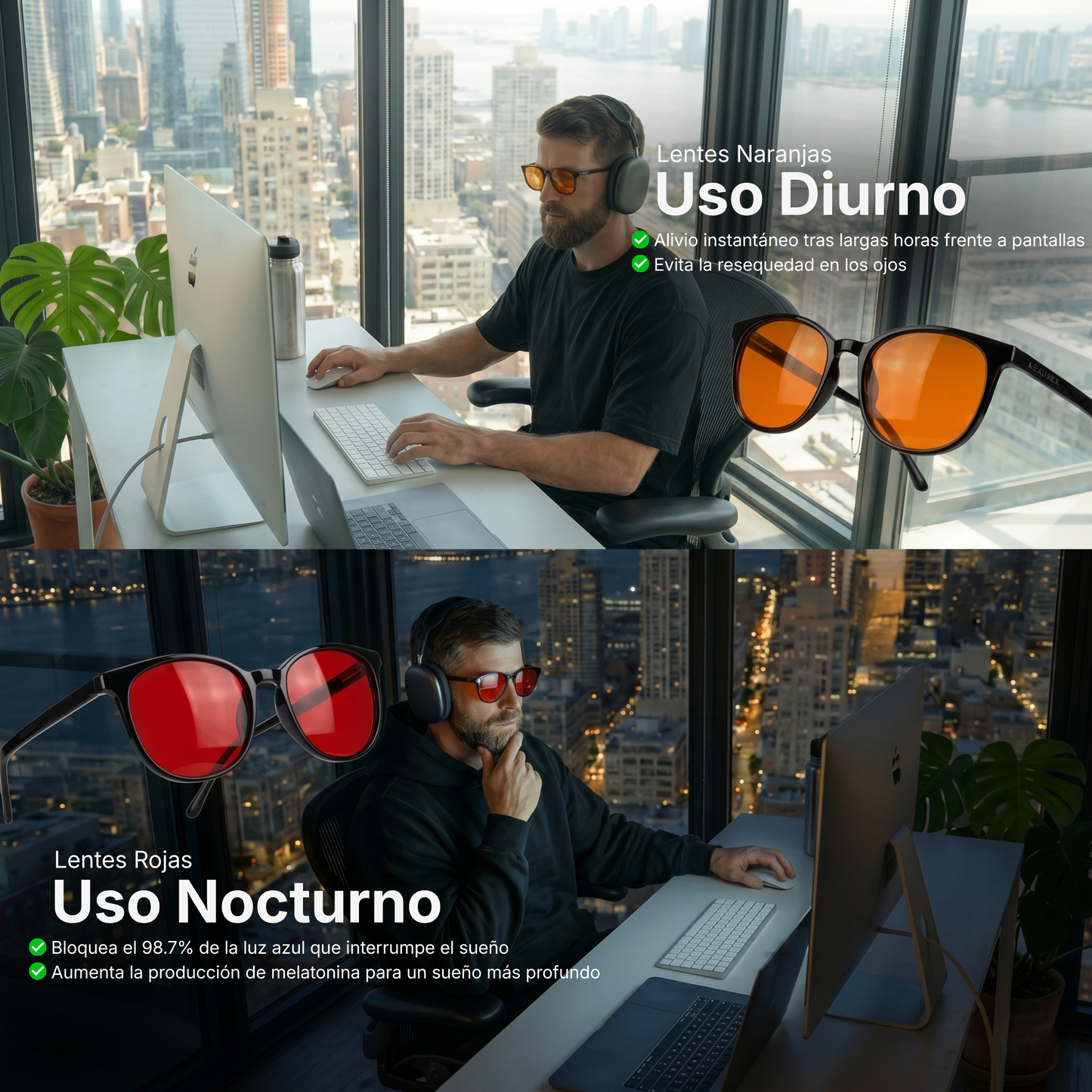 Fluxon™ Lentes Premium de Descanso [Anti Luz Azul]