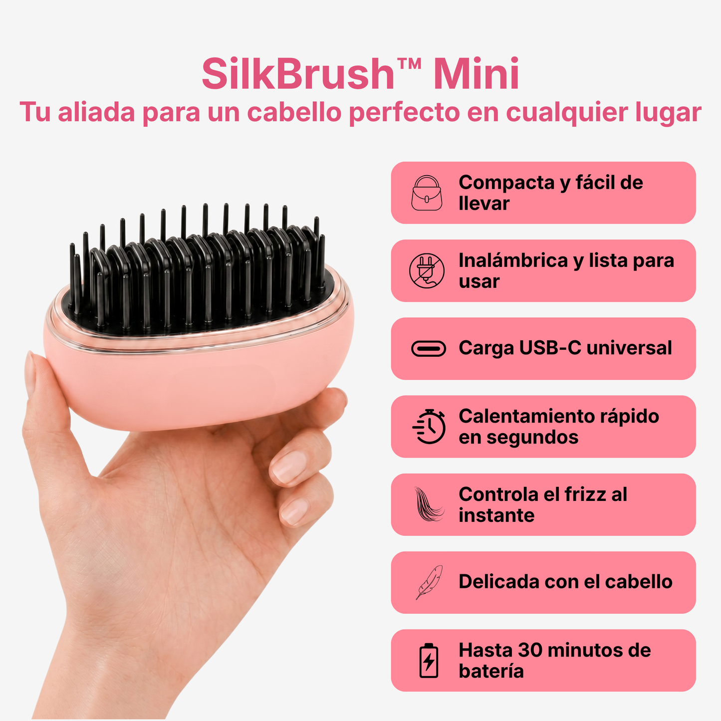 SilkBrush™ Cepillo Alisador [Cabello Liso en Minutos]